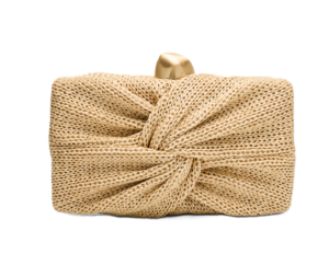 Lisse Twisted Raffia Clutch Bag