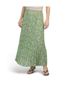 Pleated Maxi Skirt