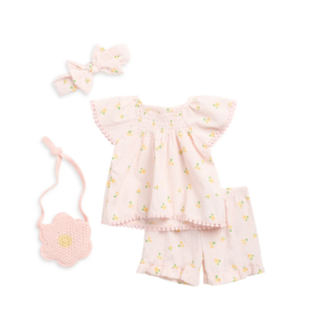 Kids' 4-piece Seersucker Short Set 12m-18m
