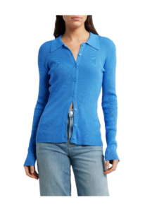 Nadina Rib Button-up Shirt