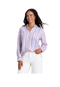 Women's Long Sleeve Linen Collared Button-down Shirt