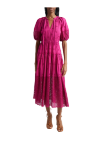 Nova Eyelet Puff Sleeve Dress