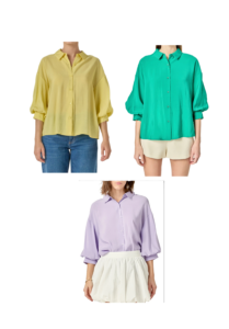 Balloon Sleeve Button-up Shirt