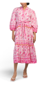 Rylie Long Sleeve Printed Maxi Dress