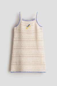 Embroidered-detail Cotton Dress