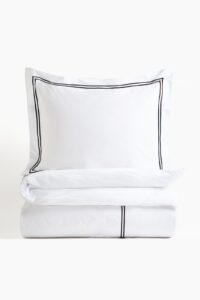 Cotton Percale Twin Duvet Cover Set
