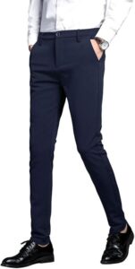 Men's Stretch Dress Pants Slim Fit Skinny