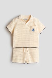 2-piece Open-knit Cotton Set