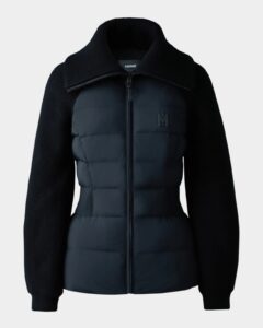 Foxy Light Down Mixed-media Jacket