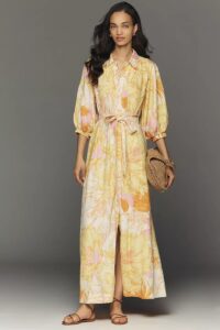 The Mona Linen Shirt Dress by Maeve