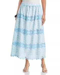 Embroidered Midi Skirt