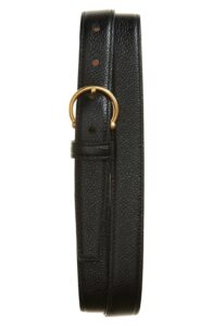 Round Buckle Leather Belt