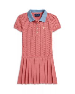 Girls' Mini Cable Cotton Sweater Dress - Little Kid, Big Kid