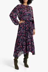 Saureli Printed Georgette Midi Dress