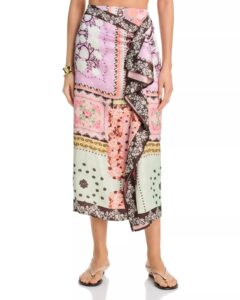 Ruffle Wrap Maxi Skirt