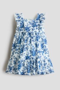 Ruffle-trimmed Cotton Dress