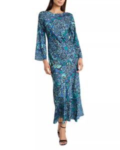 Printed Long Sleeve Dress
