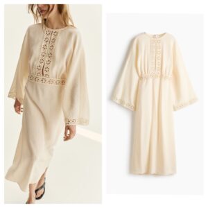 Crochet-look Tunic Dress