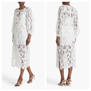 Cotton-lace Midi Dress