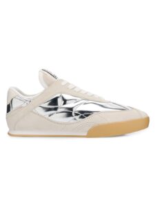 25mm Metallic Leather-suede Kick Sneakers