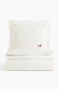 Embroidered-detail Duvet Cover Set