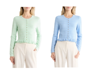 Cropped Ruffled Cardigan