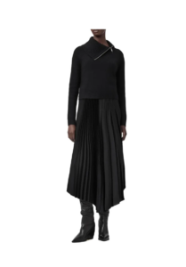 Jax Sweater & Pleated Satin Dress Set