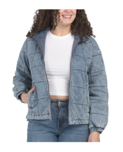 Cropped Drop Shoulder Motorcycle Jacket