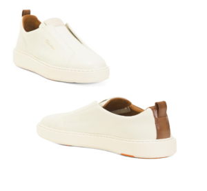 Leather Slip on Sneakers