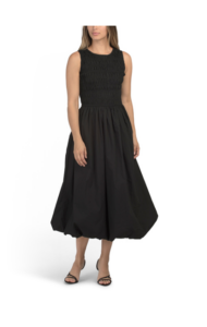 Smocked Bubble Hem Maxi Dress