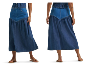 Western Tiered Midi Skirt