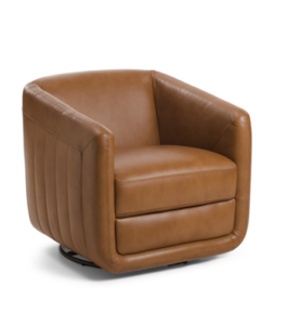 28x28 Leather Grease Swivel Chair
