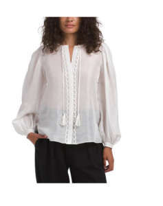 Linen Blend Harley Blouse