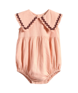 Kids' Cove Embroidered Collar Romper