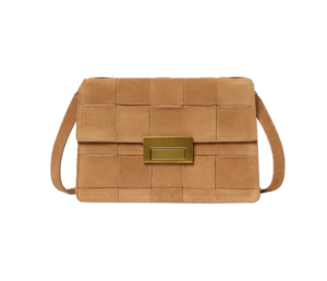 Delphine Woven Suede Crossbody Bag