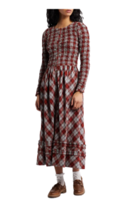 Posey Cardi Long Sleeve Organic Cotton Midi Dress