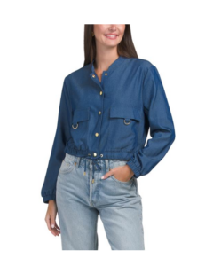 Cropped Bomber Jacket