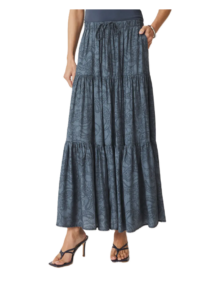 Iris Paisley Tiered Maxi Skirt
