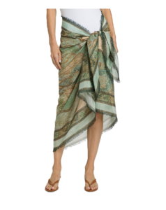 Printed Cotton Pareo Coverup