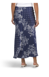 Bandana Print Satin Skirt