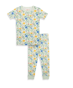Kids' Le Jardin Magnetic Pajamas 100% Organic Cotton Size 2-8