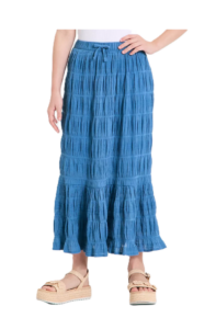 Girls' Textured Tiered Maxi Skirt