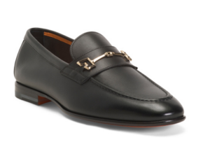 Leather Saddle Loafers with Bit