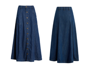 The Lila Denim Maxi Skirt