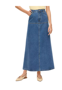 Weekend Denim Midi Skirt