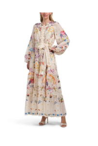 Threadwork Voile Maxi Dress