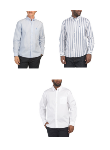 Poplin Texture Striped Long Sleeve Shirt