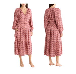 Floral Long Sleeve Maxi Dressp
