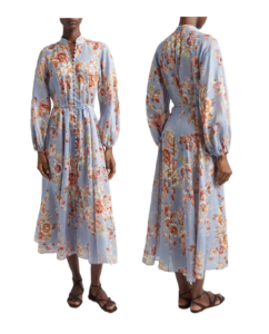 Awaken Long Sleeve Linen Midi Dress