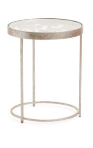 16x20 Butterfly Iron Side Table with Glass Tabletop